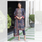 Humdum Kashaf Digital Print Wool Shirt and Dupatta with Plain Trouser