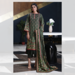 Humdum Kashaf Digital Print Wool Shirt and Dupatta with Plain Trouser