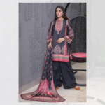 Humdum Kashaf Digital Print Wool Shirt and Dupatta with Plain Trouser