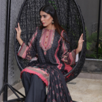 Humdum Kashaf Digital Print Wool Shirt and Dupatta with Plain Trouser